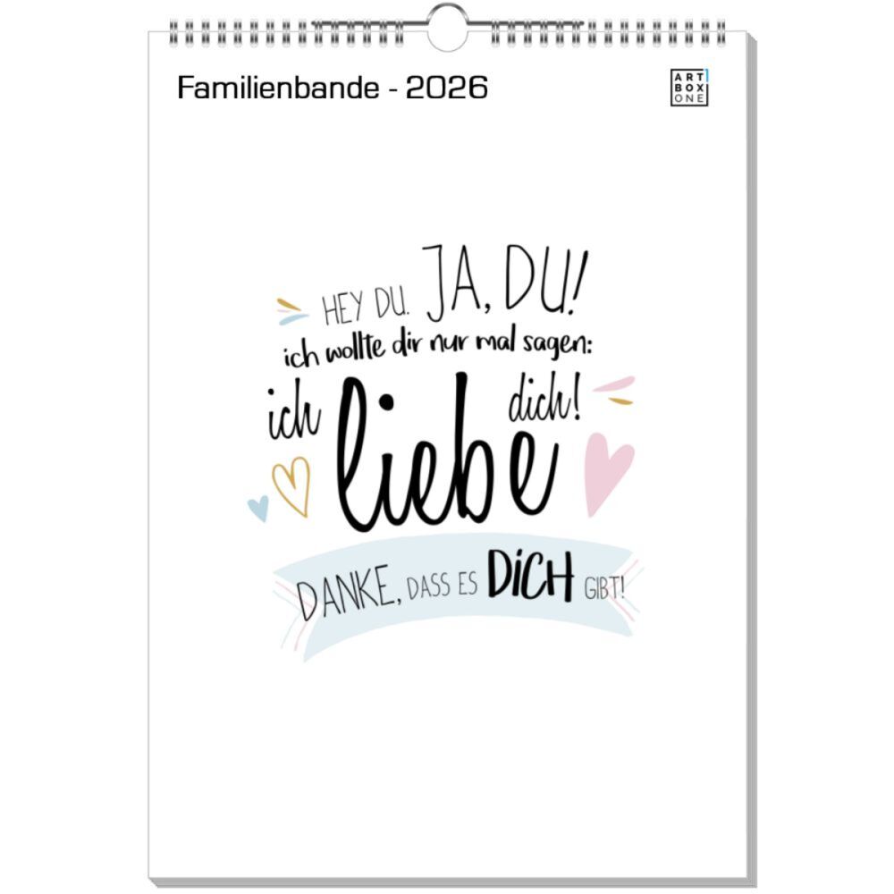 artboxONE Wandkalender A3 2026 Familienbande Familie