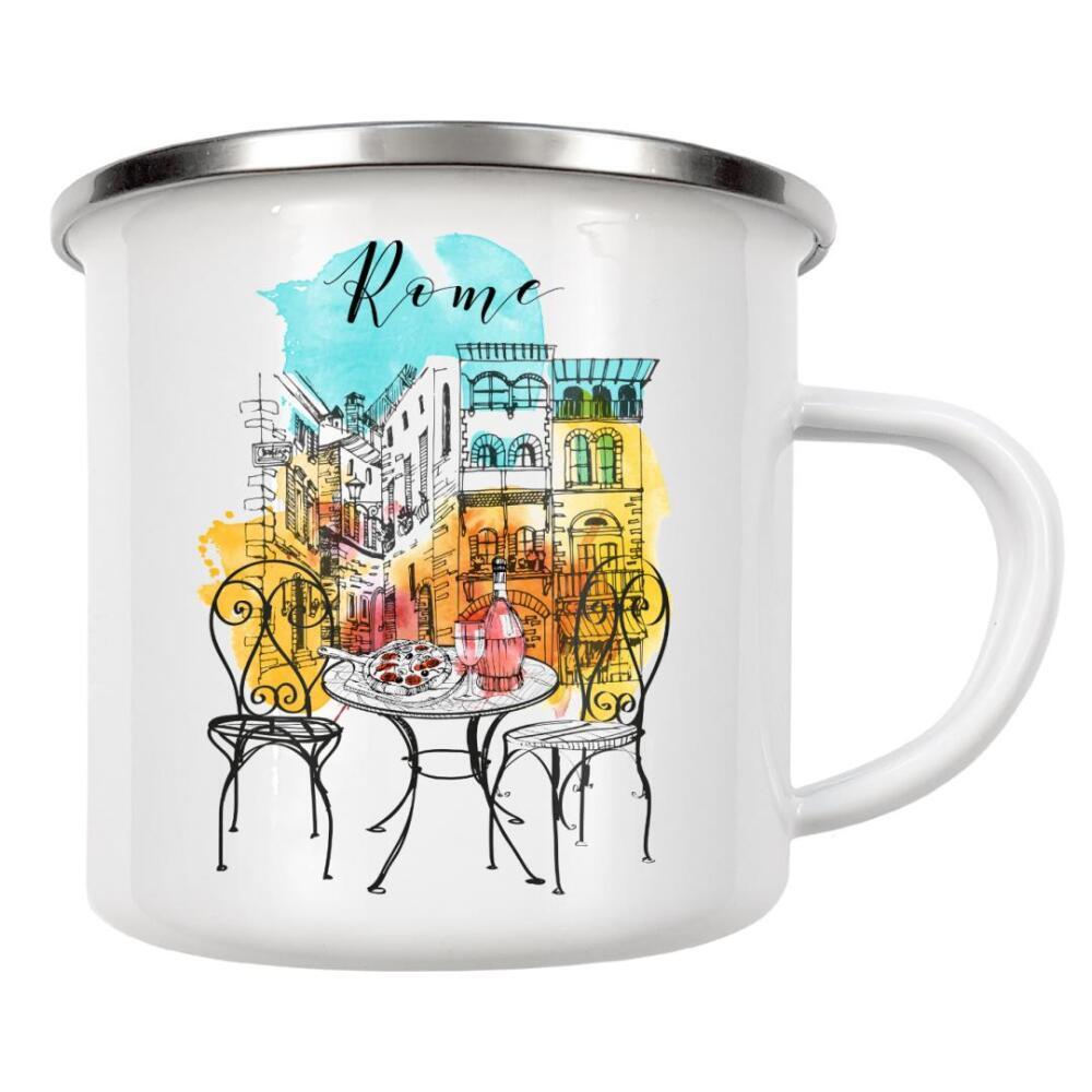 Emaille Tasse "Rom Illustration" artboxONE - Städte,Reise,Architektur,Städte / Rom