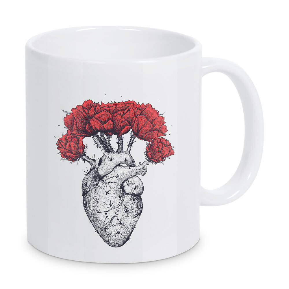 Tasse "Cactus heart 2" artboxONE - Natur,Floral,Menschen,Schwarzweiß