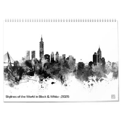 Skylines of the World in Black & White