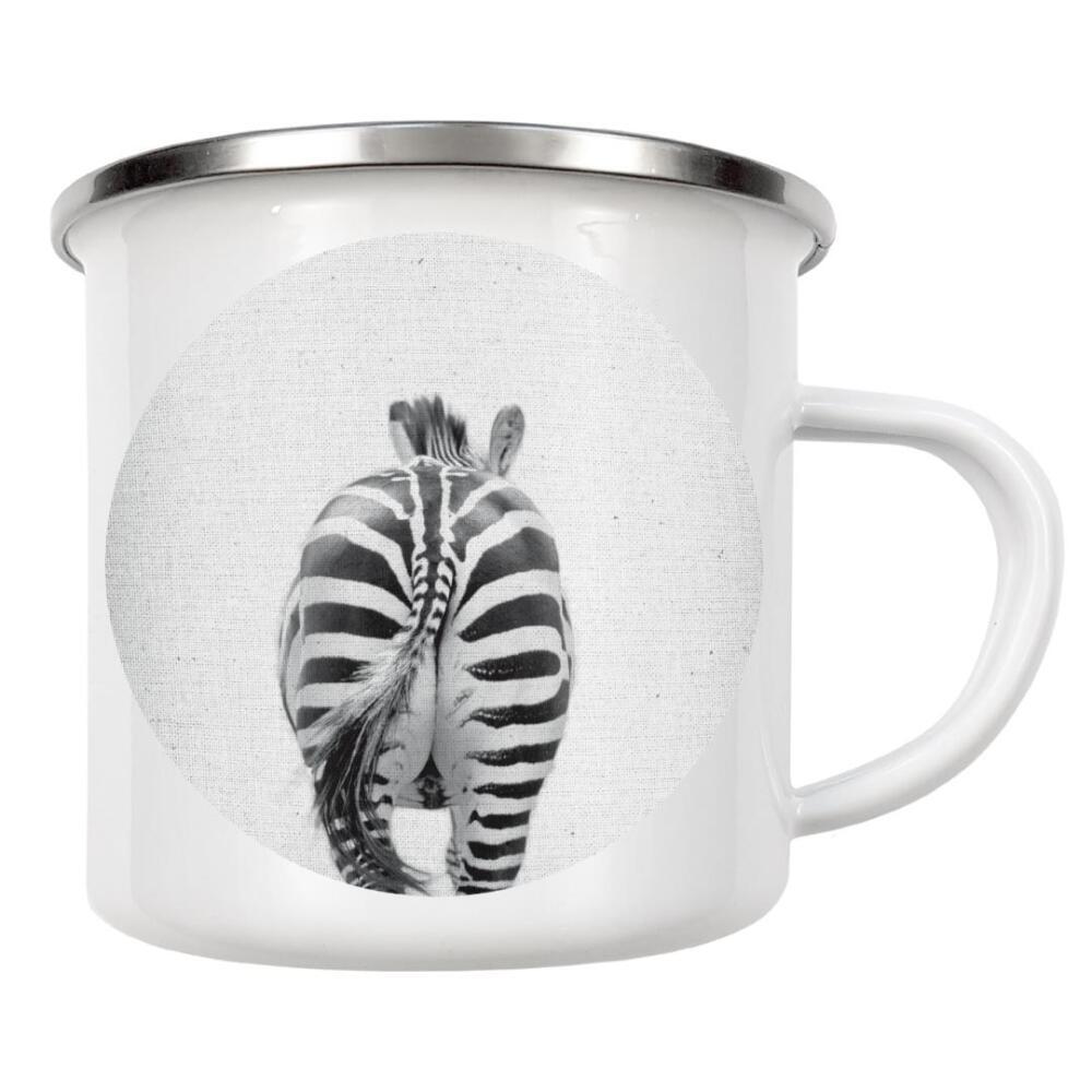 Emaille Tasse "Zebra 16" artboxONE - Natur,Tiere,Schwarzweiß,Reise / Afrika - Zebra,Zoo,Natur,Tier,Afrika,Dschungel,Dessert,Savanne