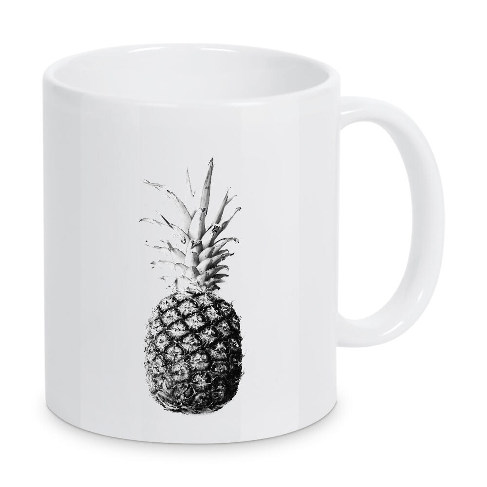 Tasse "Pineapple 01" artboxONE - Natur,Essen & Trinken,Abstrakt,Schwarzweiß - Ananas,Frucht,Obst,Frucht,Topisch,Sommer,Skandinavisch
