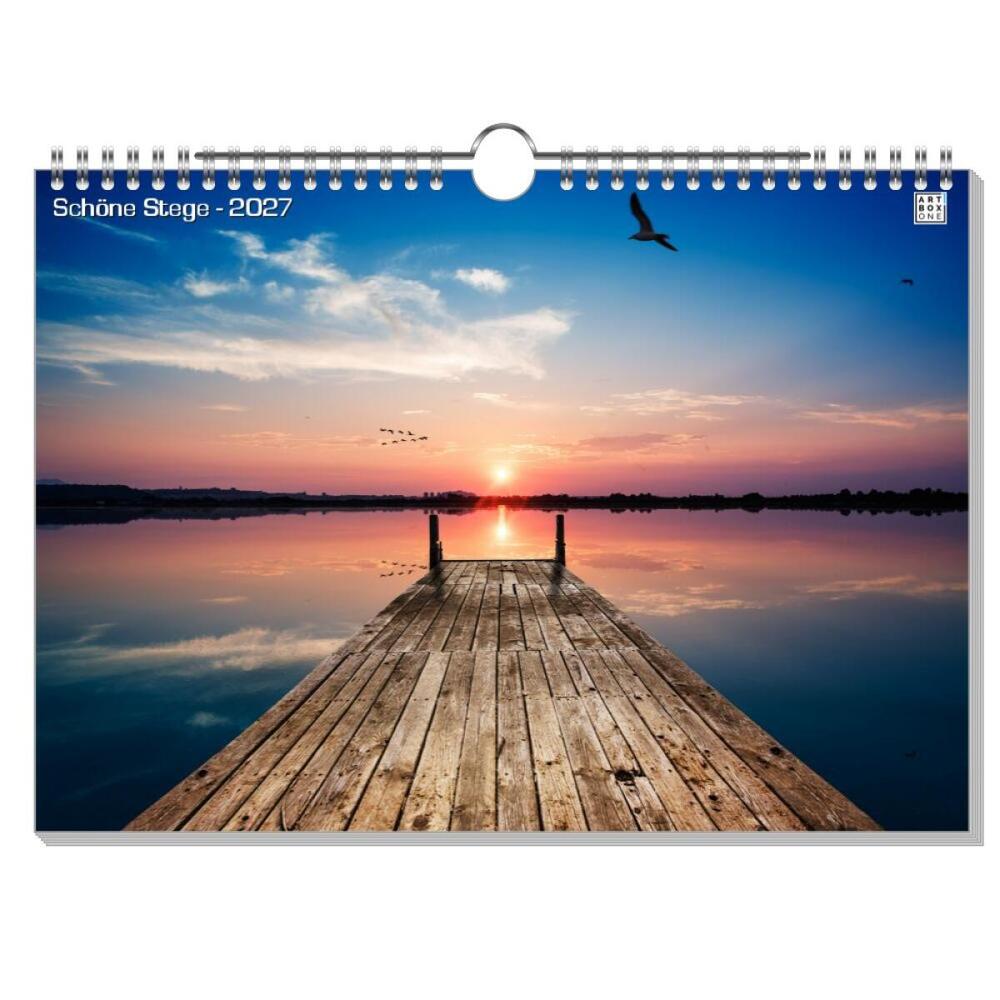 artboxONE Wandkalender A4 2026 Schöne Stege Natur