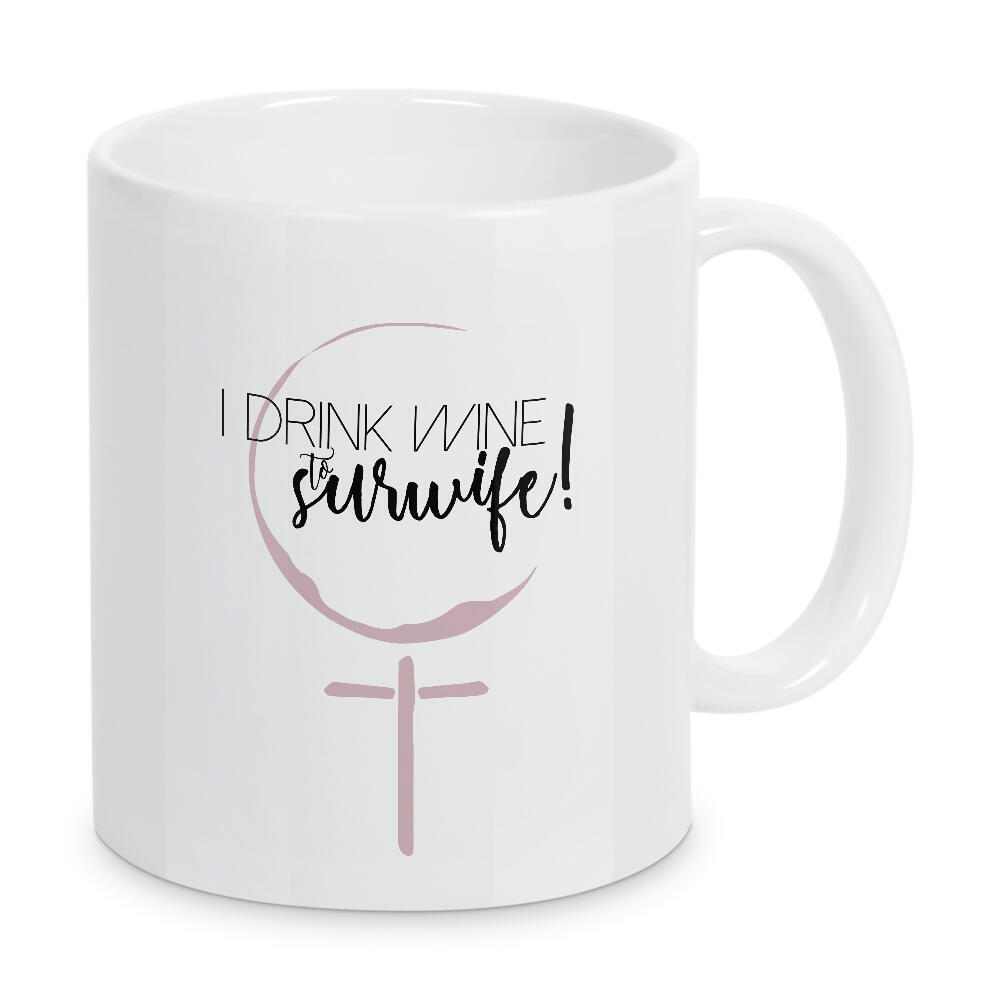 Tasse "Surwife" artboxONE - Typografie,Essen & Trinken / Alkohol