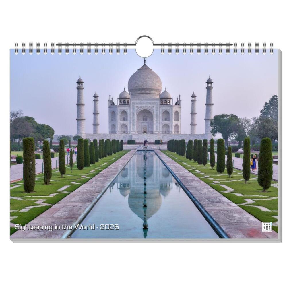 artboxONE Wandkalender A4 2025 Sightseeing in the World Sehenswürdigkeiten