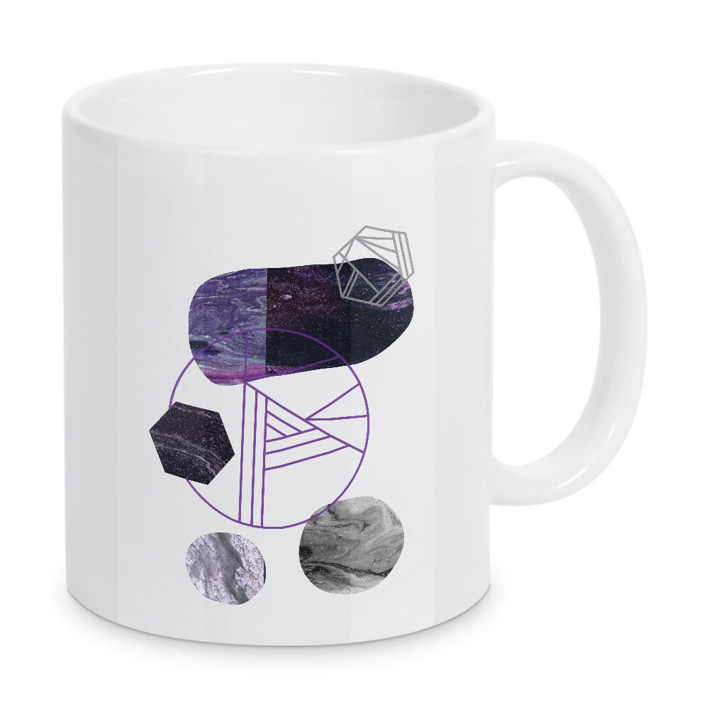 Tasse "Purple Marble" artboxONE - Abstrakt,Schwarzweiß,Geometrie,Marmor