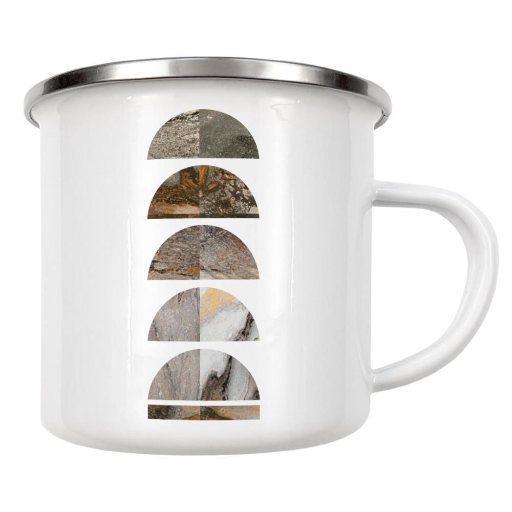 Emaille Tasse "Earthy Marble" artboxONE - Abstrakt,Geometrie,Marmor