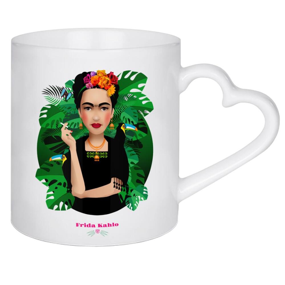 Herztasse "Frida Kahlo" artboxONE - Floral,Menschen