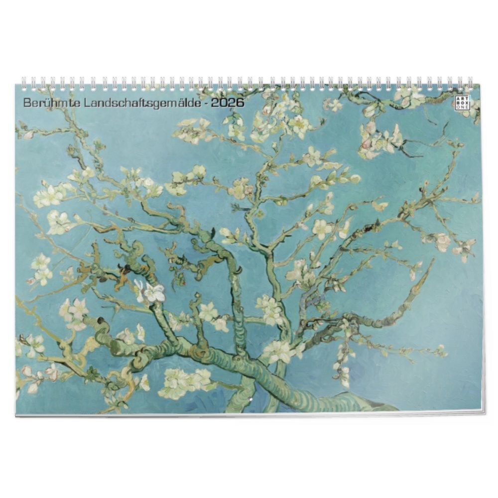 artboxONE Klappkalender A2 2025 Berühmte Landschaftsgemälde Landschaft