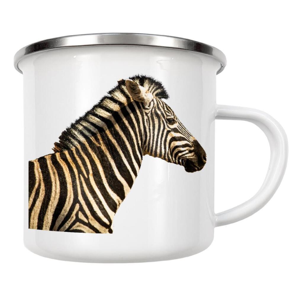 Emaille Tasse "Zebra Portrait 2" artboxONE - Natur,Reise,Tiere,Reise / Afrika - Zebra,Portrait,Afrika,Wildlife,Safari