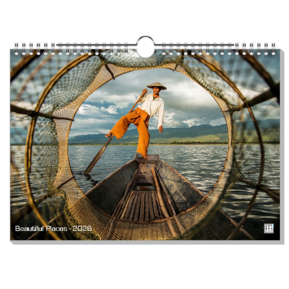 artboxONE Wandkalender A4 2025 Beautiful Places Reise
