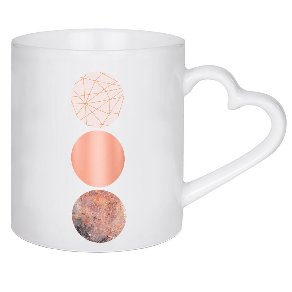 Herztasse "Blush Pink and Copper Minimalist" artboxONE - Geometrie