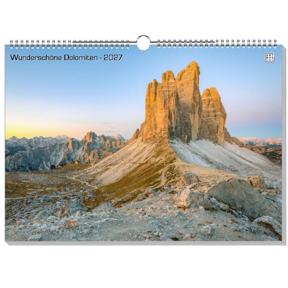artboxONE Wandkalender A3 2025 Wunderschöne Dolomiten Natur