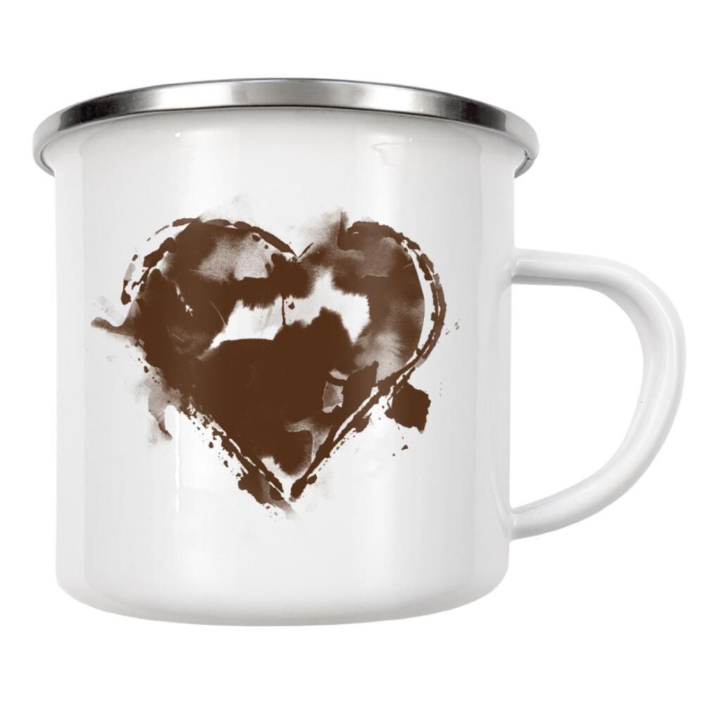 Emaille Tasse "I Love Coffee" artboxONE - Liebe - Love,Coffee,Heart,Cool,Coffee addict,Food,Tobias fonseca,Tobe fonseca,Funny