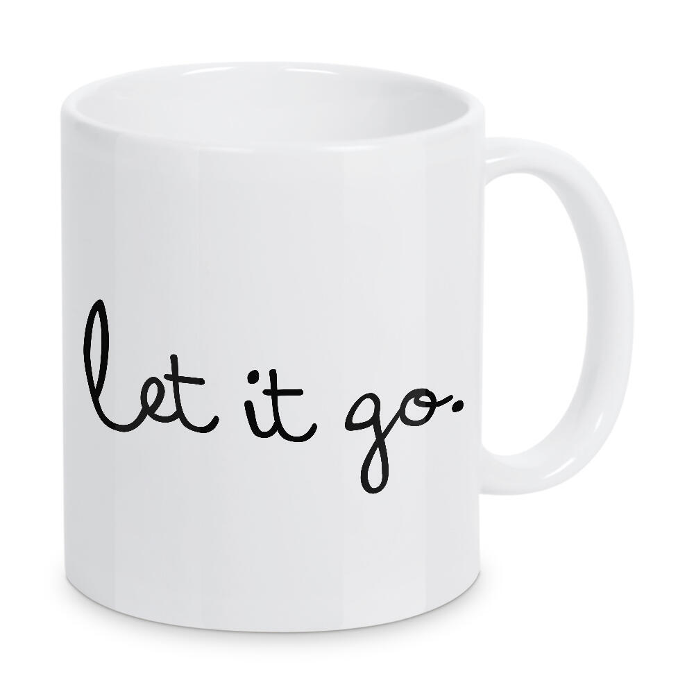 Tasse "Let it go" artboxONE - Typografie,Schwarzweiß