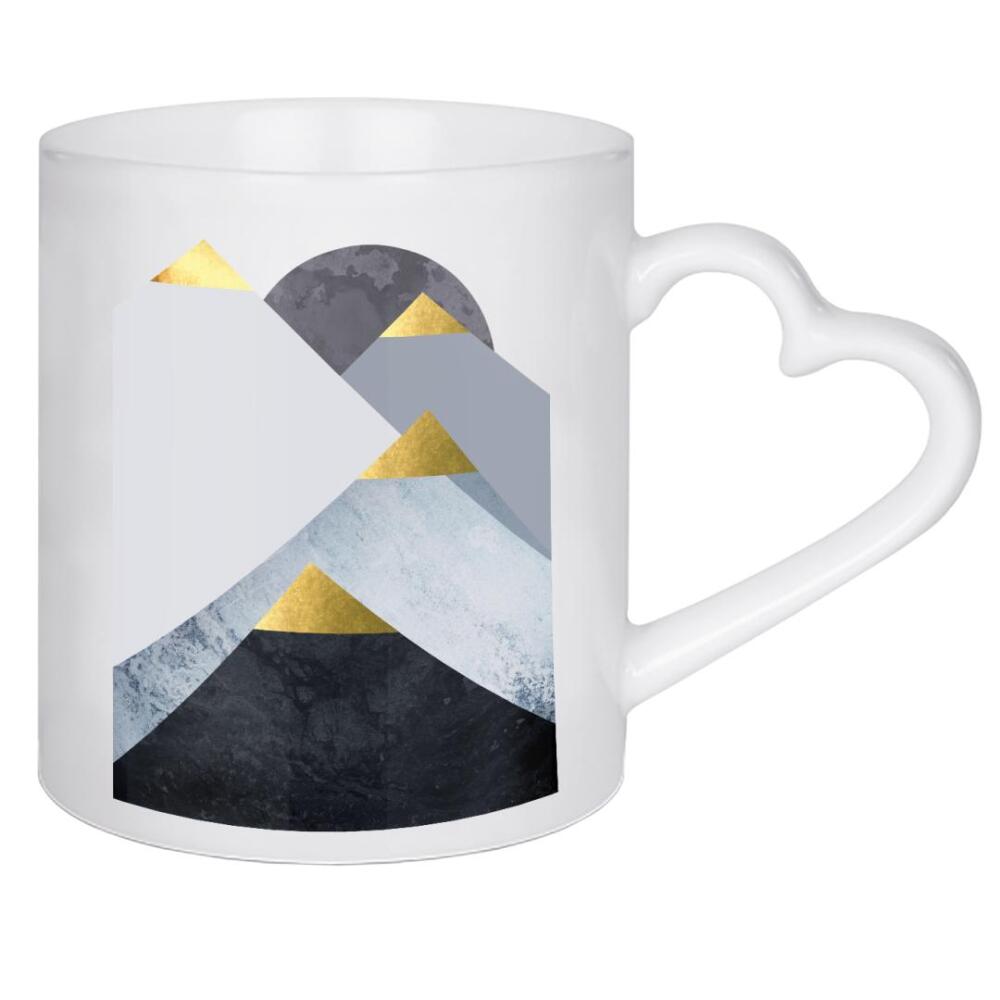 Herztasse "Nordic Blue Mountains" artboxONE - Natur,Abstrakt