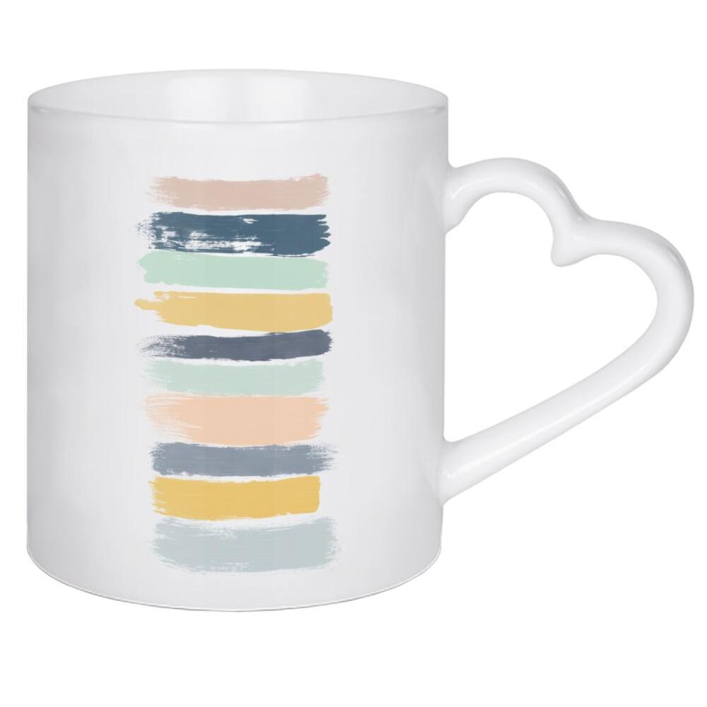 Herztasse "Painted Stripes I" artboxONE - Abstrakt,Geometrie