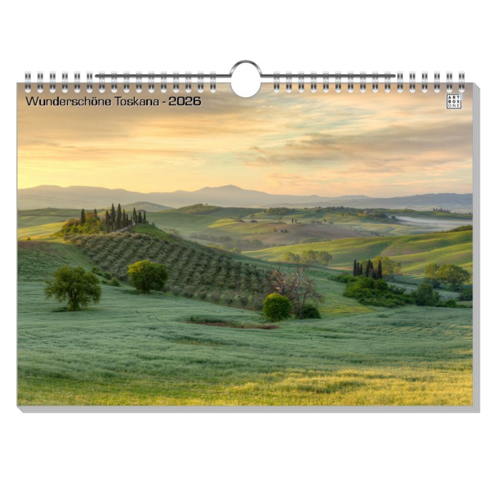 artboxONE Wandkalender A4 2025 Wunderschöne Toskana Natur