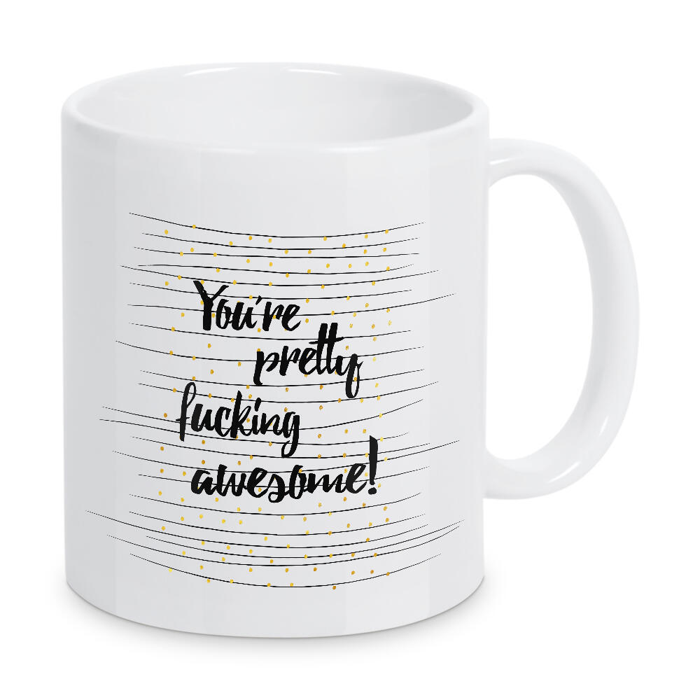 Tasse "Fucking awesome" artboxONE - Typografie,Menschen,Liebe,Für Mama,Für Papa