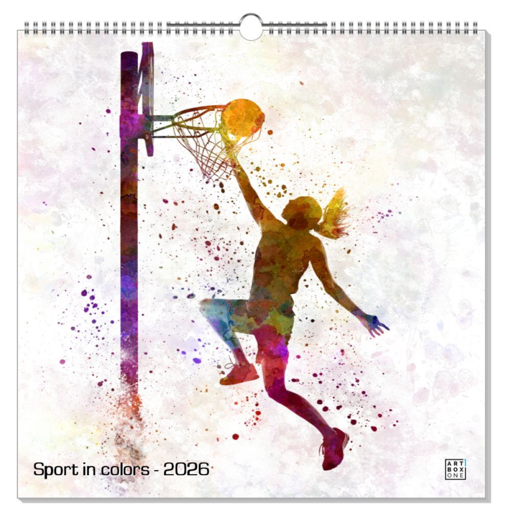 artboxONE Wandkalender Quadratisch XXL 2026 Sport in colors Sport
