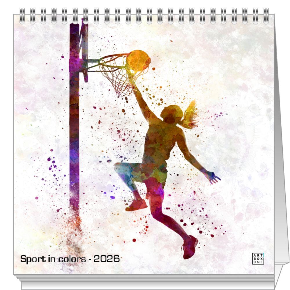 artboxONE Tischkalender 2026 Sport in colors Tischkalender Groß 2026 Sport