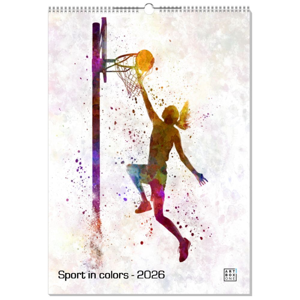 artboxONE Wandkalender A2 2026 Sport in colors Sport