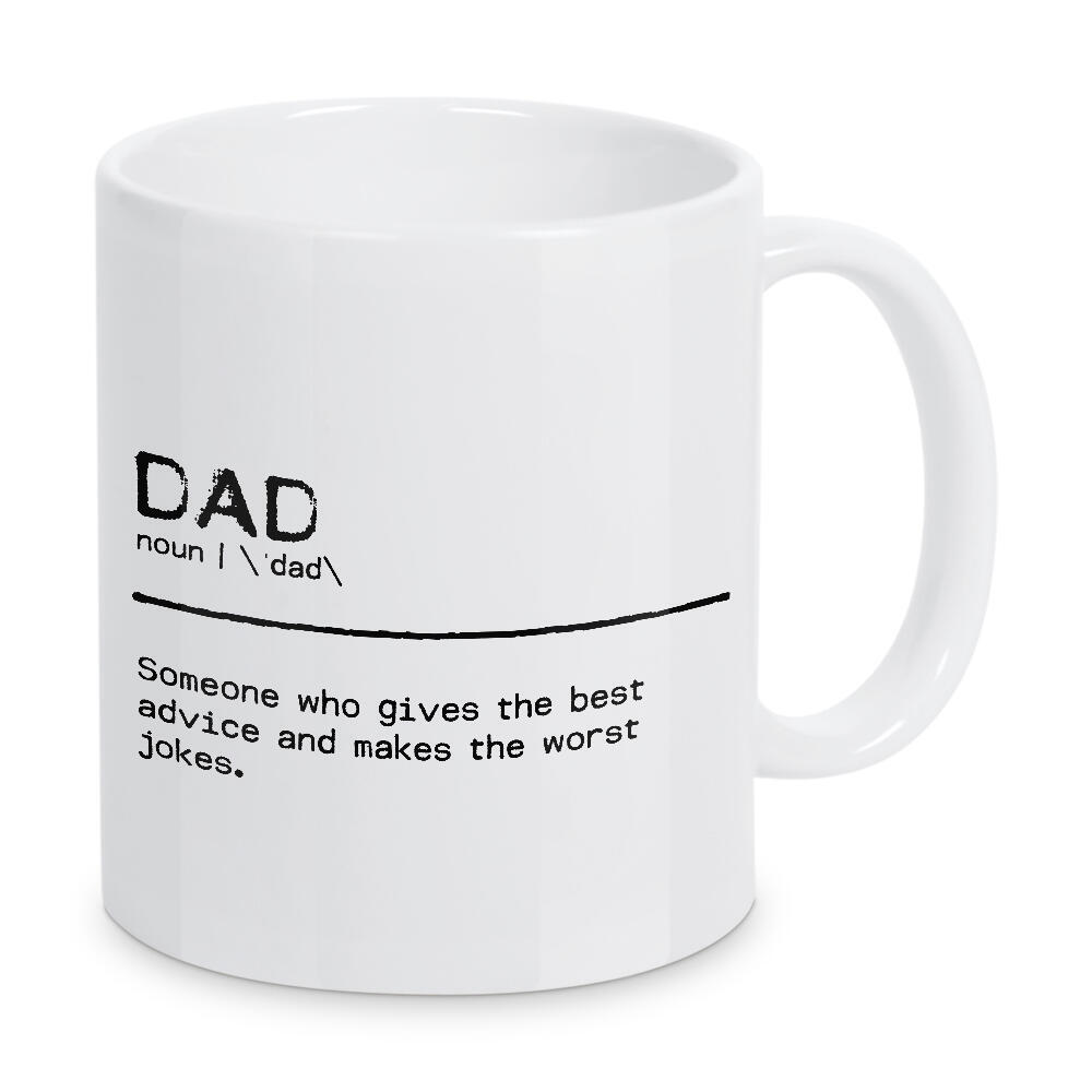Tasse "Dad Quote Jokes" artboxONE - Typografie,Schwarzweiß,Für Papa,Männer - Dad,Quote,Joke,Advise,Papa,Vater
