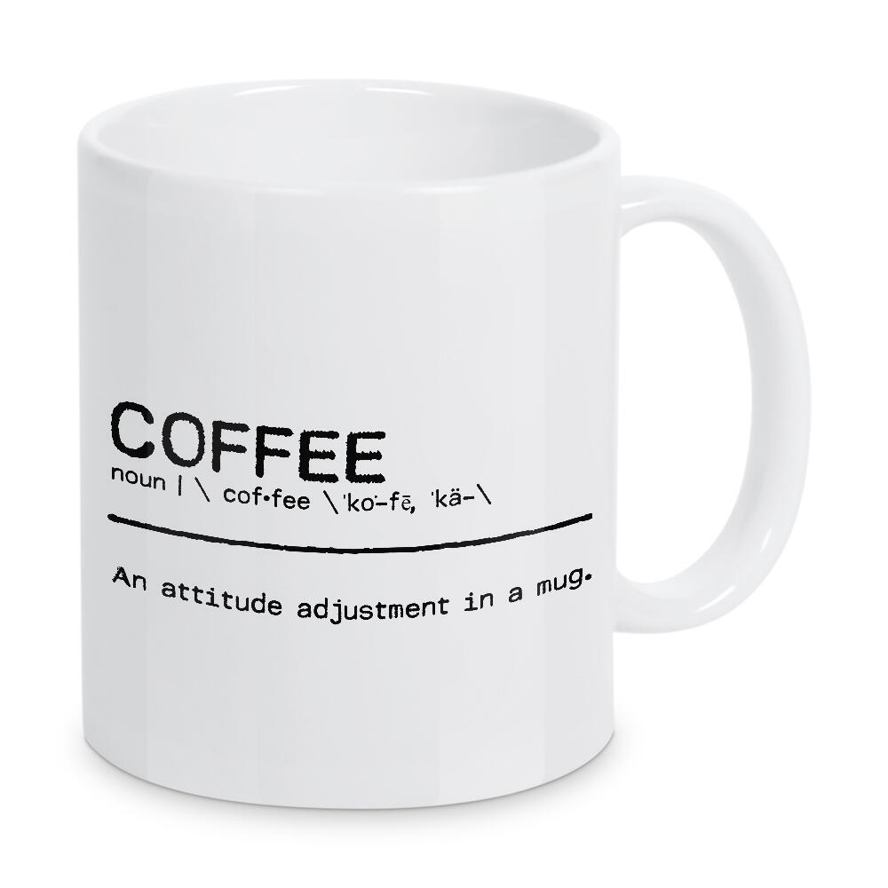 Tasse "Coffee Quote" artboxONE - Typografie,Essen & Trinken,Schwarzweiß,Lustig - Coffee,Kaffee,Adjustment,Mug