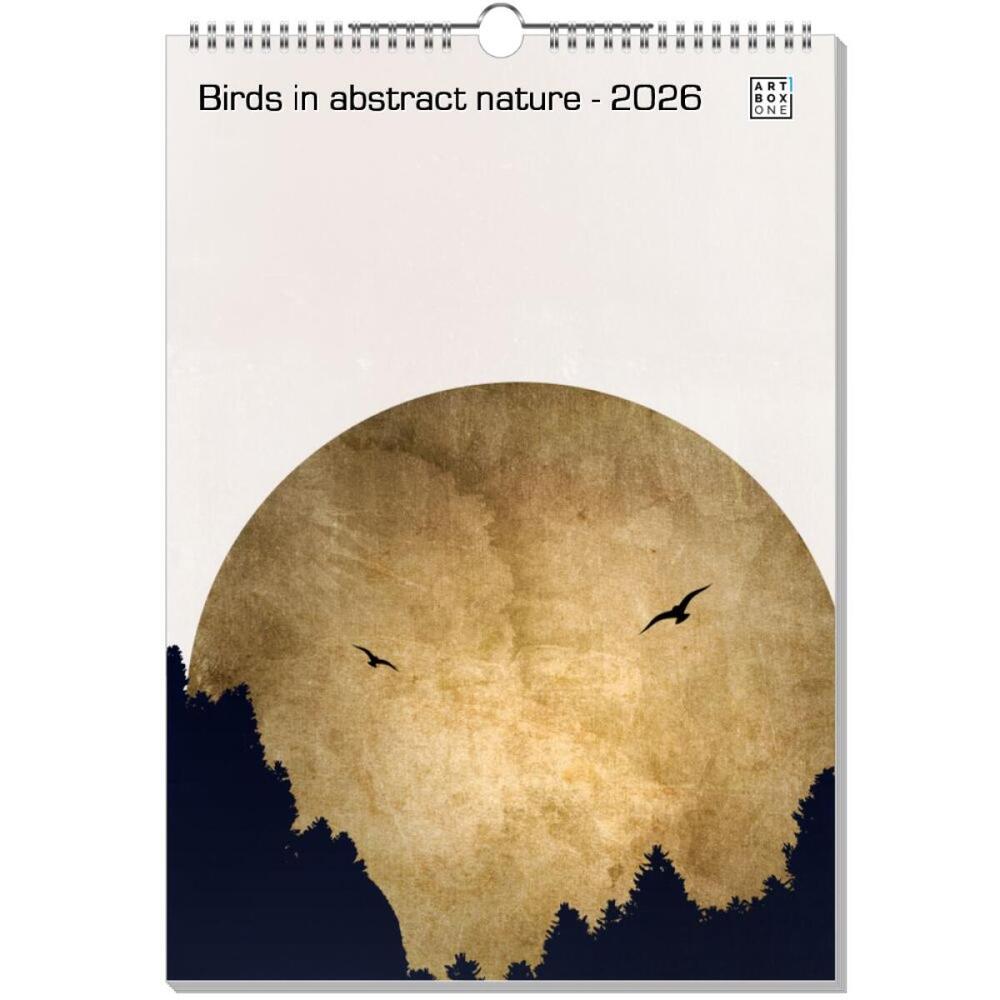 artboxONE Wandkalender A3 2025 Birds in abstract nature Vögel