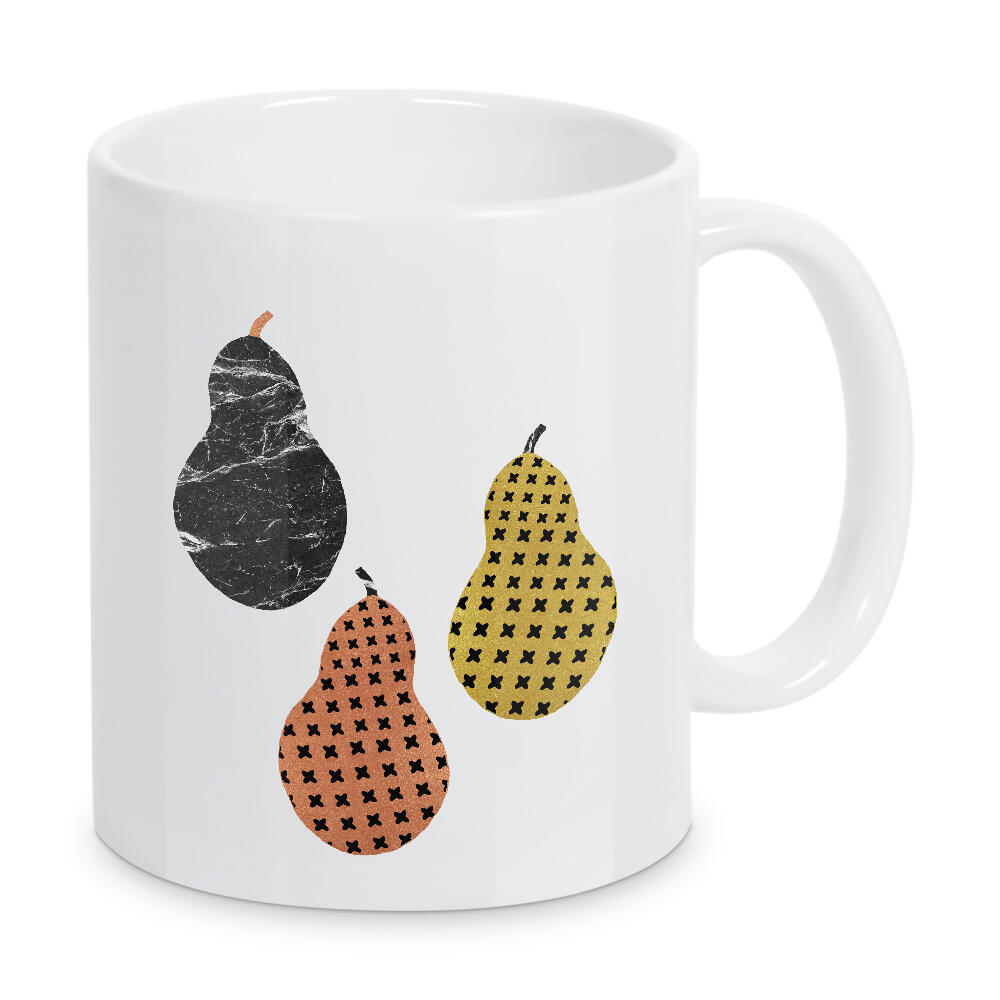Tasse "Scandi Pears" artboxONE - Natur,Abstrakt,Schwarzweiß,Marmor,Essen & Trinken / Obst & Gemüse