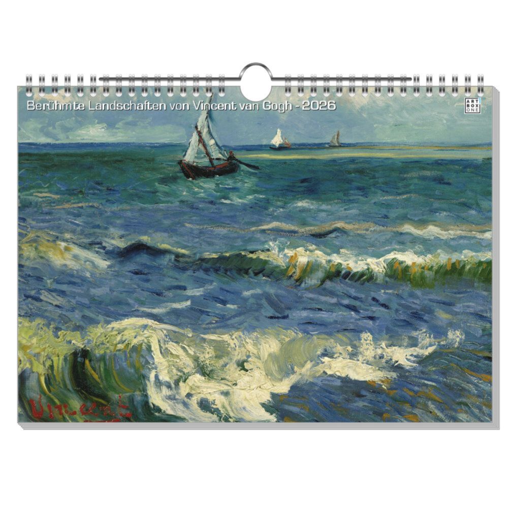 artboxONE Wandkalender A4 2025 Berühmte Landschaften von Vincent van Gogh Vincentvangogh