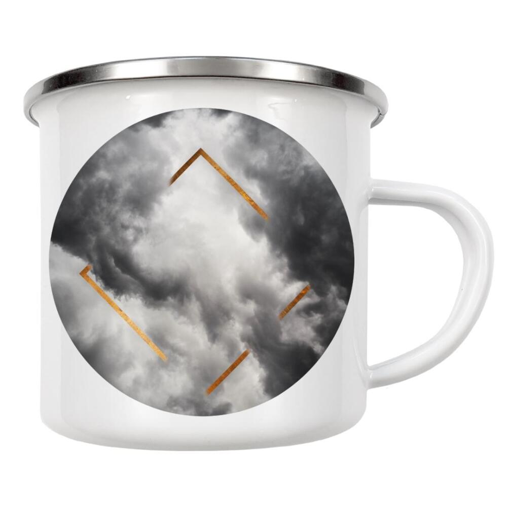 Emaille Tasse "Clouds 01" artboxONE - Natur,Abstrakt,Geometrie