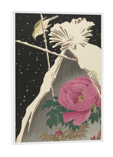 Poster mit weißem Rahmen "Sibirische Blaunachtigall" artboxONE - Natur,Floral,Tiere