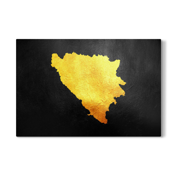 Galerie-Print "Bosnia Herzegovina Gold Map" 30x20 cm artboxONE