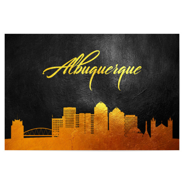 Poster "Albuquerque New Mexico Gold" artboxONE - Städte - Albuquerque,New mexico,Gold,Skyline