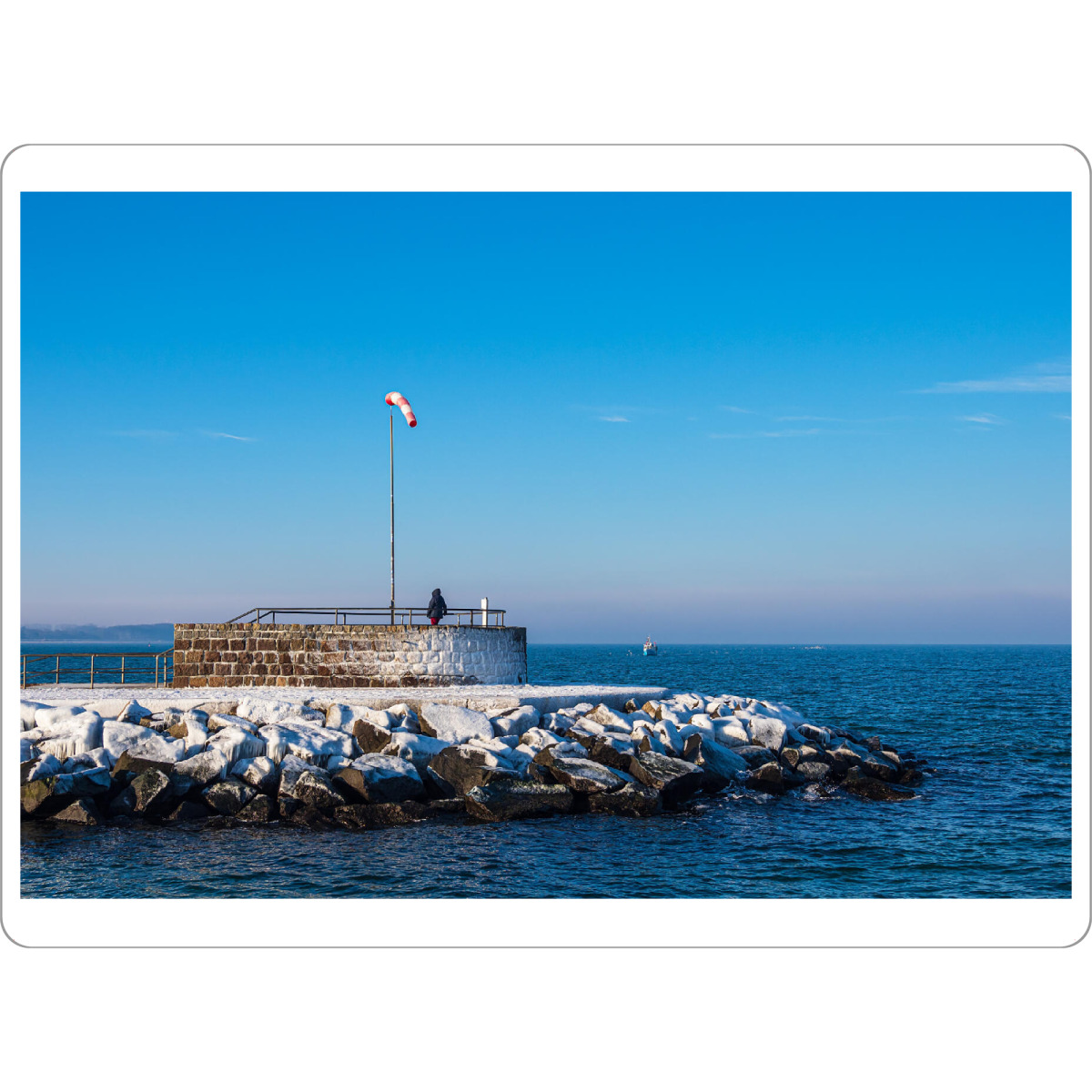 Tischset "Mole, Schnee und Ostsee" artboxONE - Natur,Reise,Architektur,Reise / Strand und Meer