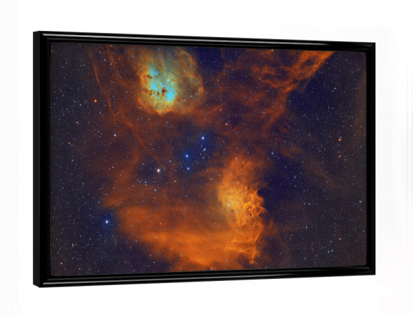 Poster mit schwarzem Rahmen "FlamingStar" artboxONE - Galaxy - Universum,Weltall,Weltraum,Sterne,Nebel,Deepsky,Astro,Astronomie