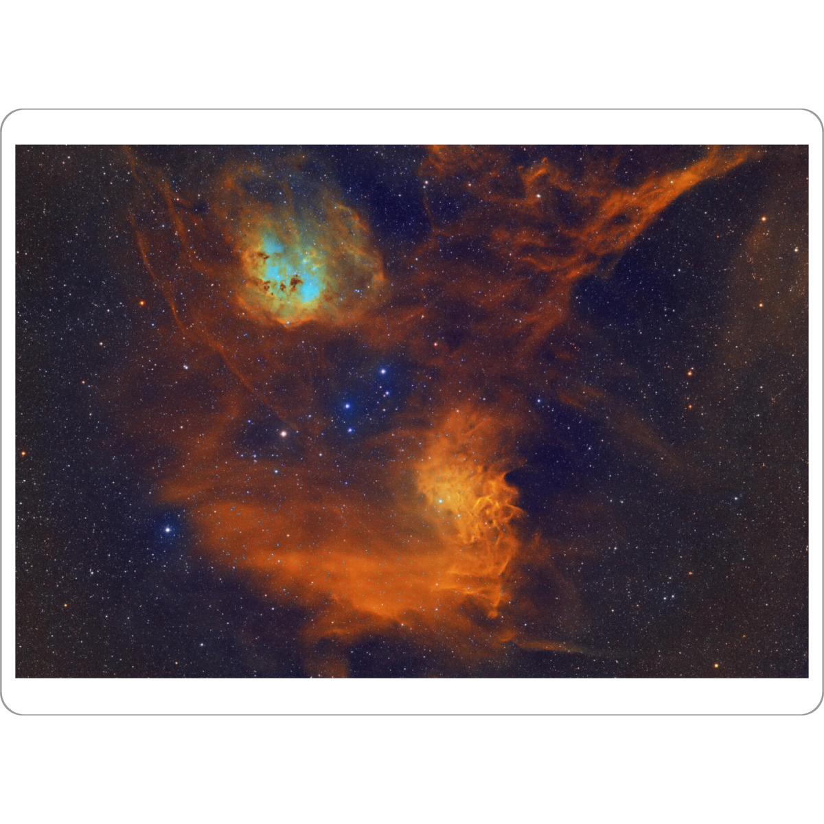 Tischset "FlamingStar" artboxONE - Galaxy - Universum,Weltall,Weltraum,Sterne,Nebel,Deepsky,Astro,Astronomie - Bild universum