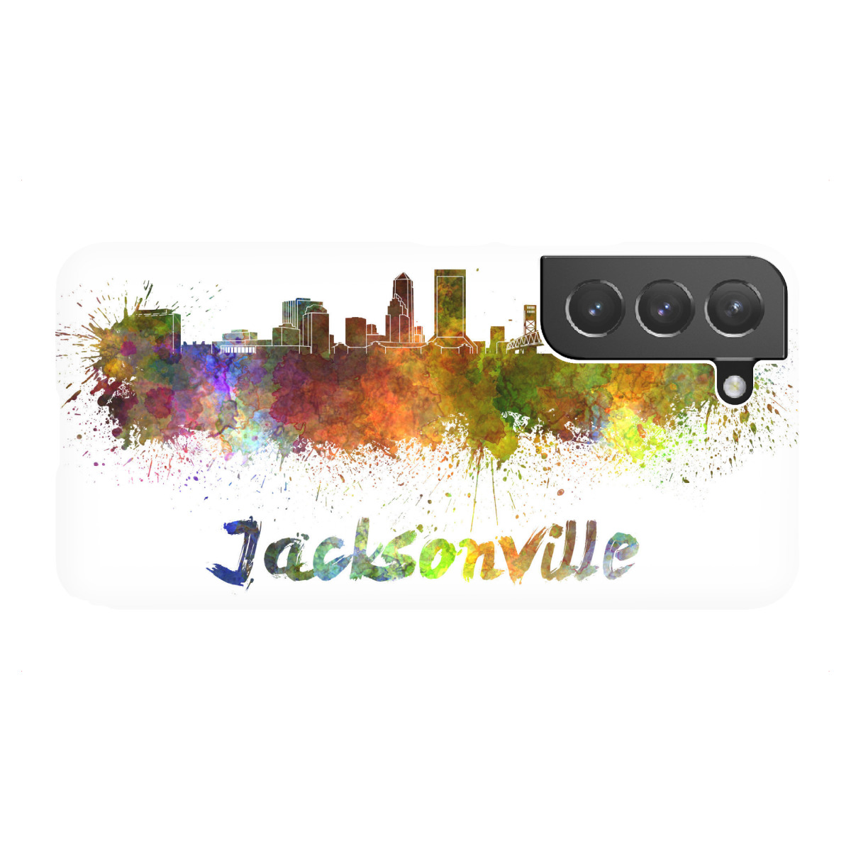 "JACKSONVILLE skyline in watercolor"für Samsung Galaxy - Premium-Case Handyhülle artboxONE