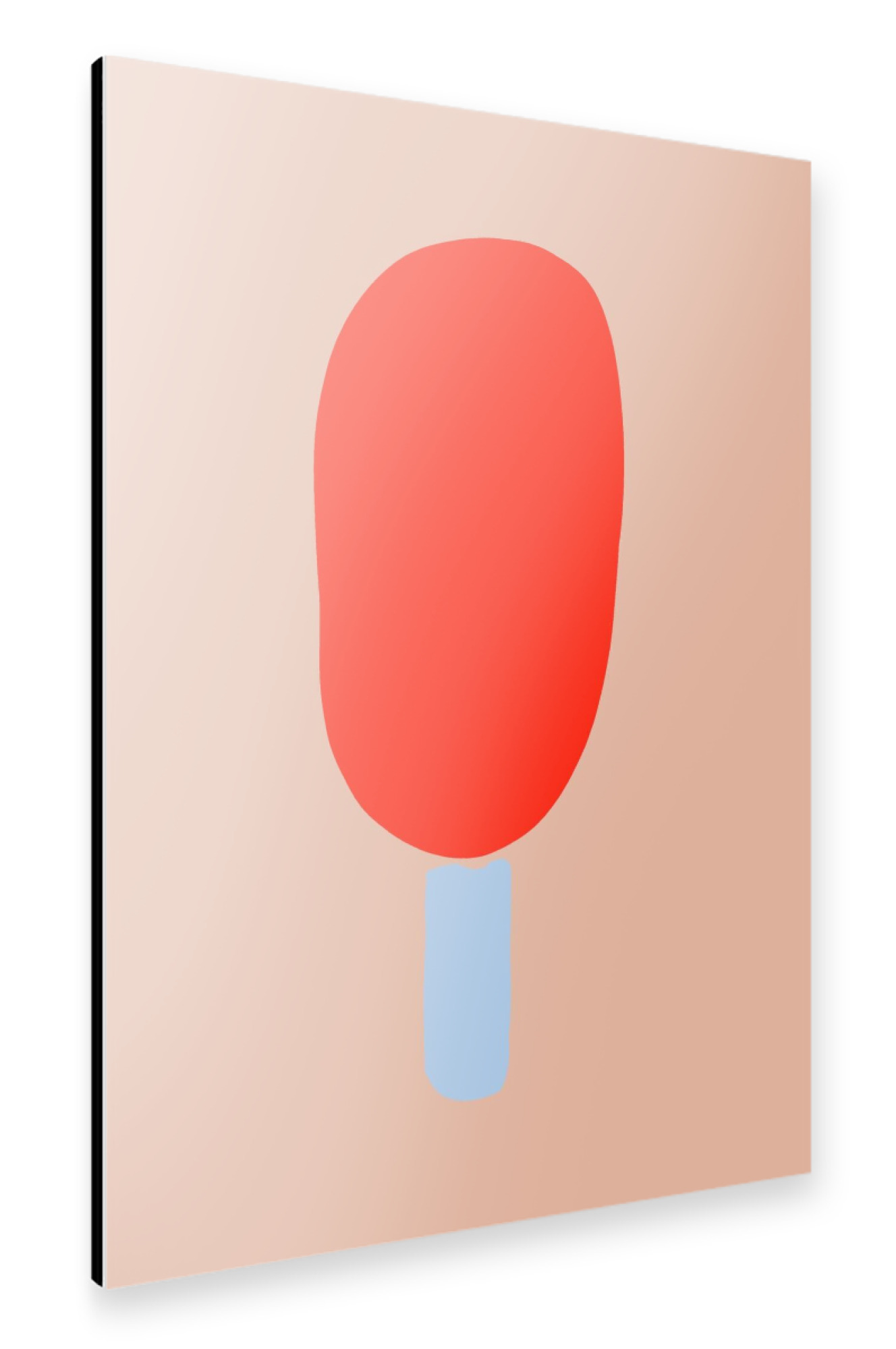 Alu-Dibond "BUM BUM BAM BAM EIS" 75x50 cm artboxONE