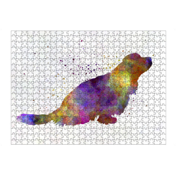 artboxONE Puzzle "Sussex Spaniel in watercolor" artboxONE - Tiere,Abstrakt - Dog,Pet,Animal,Mammal,Watercolor,Illustration,Abstract,Hund,Colorful