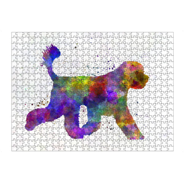 artboxONE Puzzle "Portuguese Water Dog" artboxONE - Tiere,Abstrakt - Dog,Pet,Mammal,Watercolor,Abstract,Hund,Animal,Tier,Colorful - Bild dog