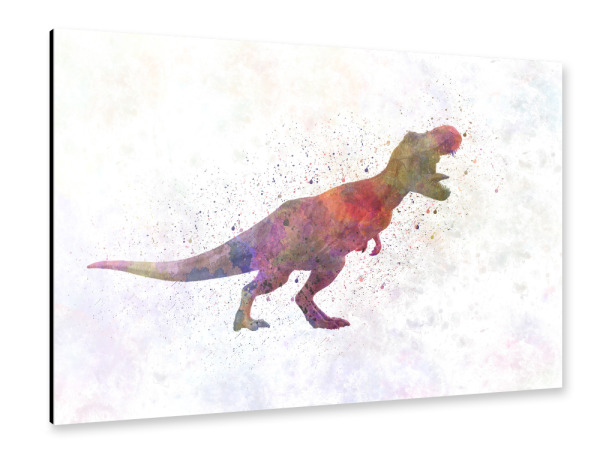 Alu-Dibond "Tyrannosaurus in watercolor" 30x20 cm artboxONE