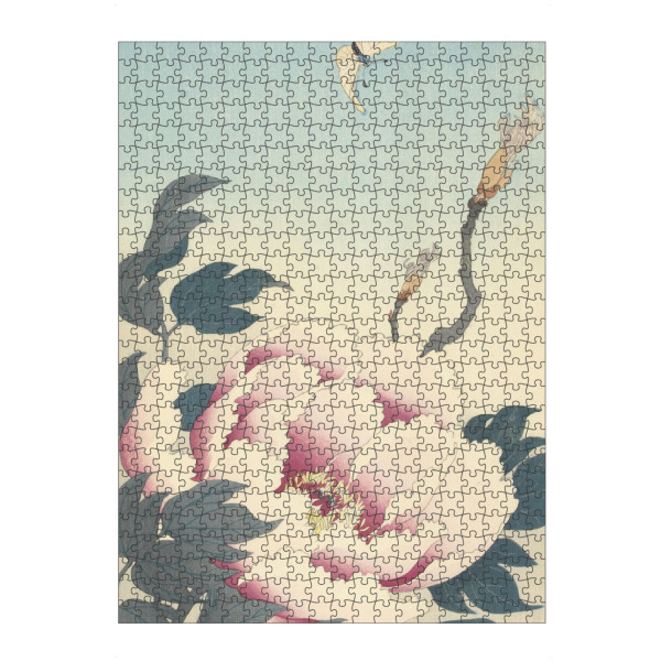 artboxONE Puzzle "Pfingstrose mit Schmetterling" artboxONE - Natur,Floral,Tiere