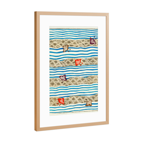 Poster mit Rahmen Kupfer "Illustration aus Bijutsu Sekai" artboxONE - Natur,Tiere,Abstrakt