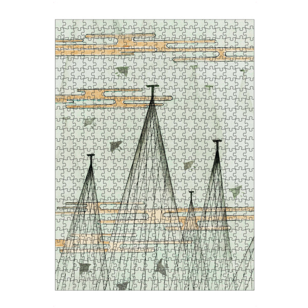 Puzzle Ravensburger "Fliegen in den Bergen" artboxONE - Natur,Tiere,Abstrakt