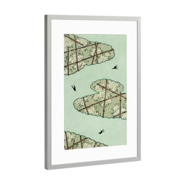 Poster mit Rahmen Silber "Birds in the nature" artboxONE - Natur,Tiere,Abstrakt