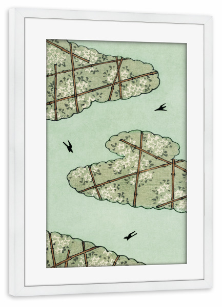 Poster mit Rahmen weiß "Birds in the nature" artboxONE - Natur,Tiere,Abstrakt