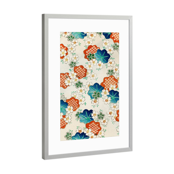 Poster mit Rahmen Silber "Blumenmeer von Seitei" artboxONE - Natur,Floral,Abstrakt