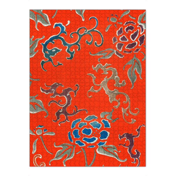 Puzzle Ravensburger "Abstrakte Pflanzen" artboxONE - Natur,Floral - Watanabe seitei (shotei),Japan,Malerei,Gemälde,Kunst,Floral,Pflanzen,Blumen